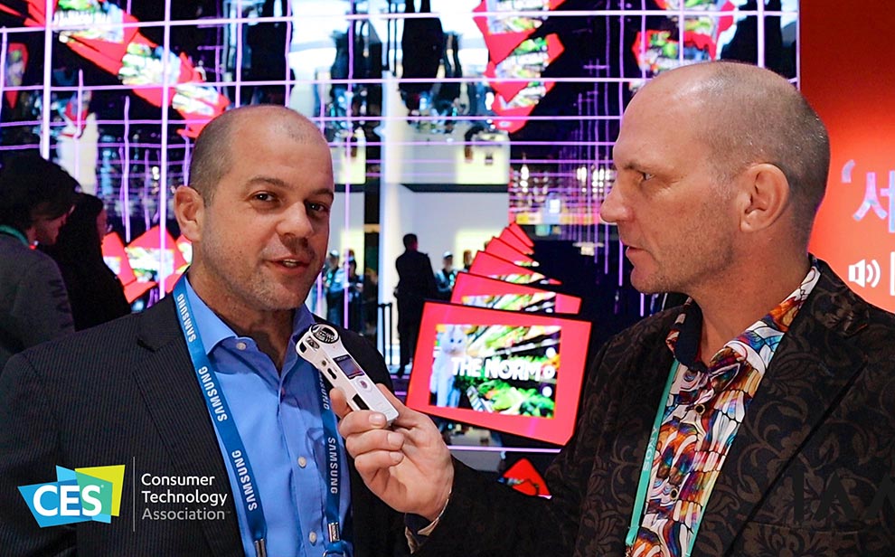 Interview at the Samsung exhibit at CES